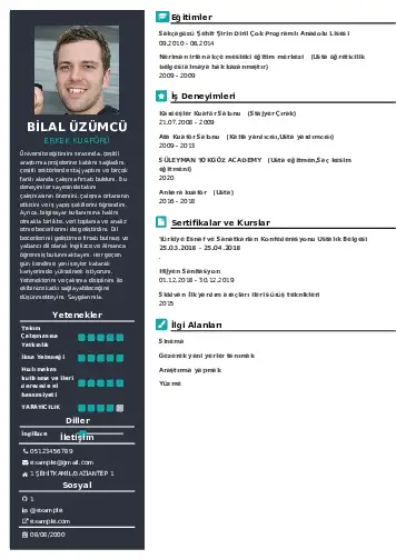 Kuaför Cv Örnekleri cv indir